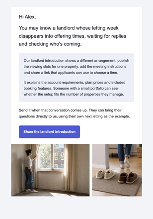 Aplicativo de visitas a imóveis · Recomende o aplicativo a uma rede de proprietários email design preview