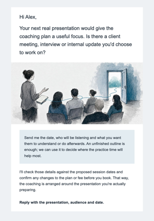 Treinamento profissional · Ajuste um plano de aprendizagem individual email design preview