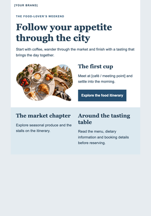A city worth tasting email design preview