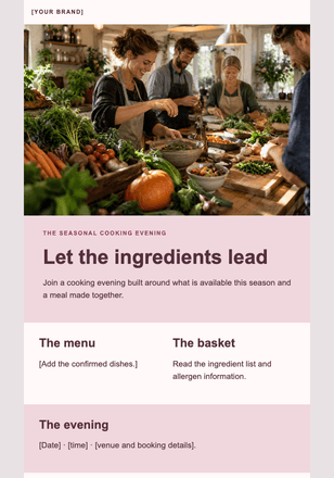 A harvest around the table email design preview