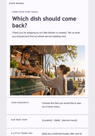 See you at the next stop email design preview