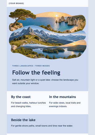 Where would you like to wake up? email design preview