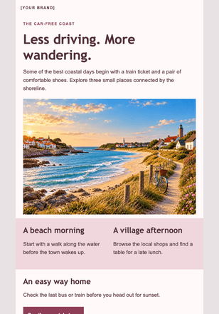Small places by the sea email design preview