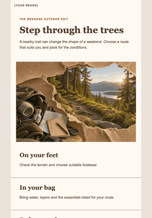 Find a path out of the ordinary email design preview