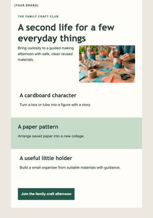 Make something from what is already here email design preview