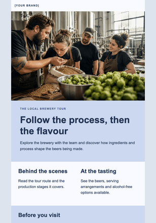 A closer look at the brew email design preview