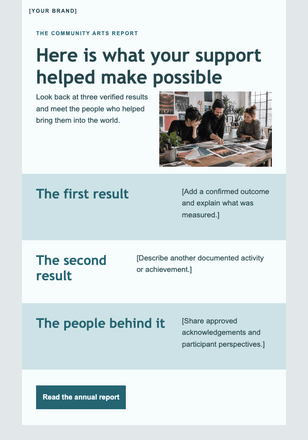 A year of making culture together email design preview