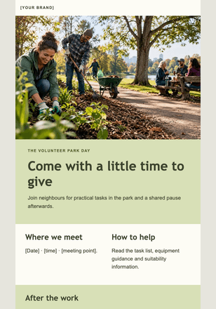 A day for the park we share email design preview
