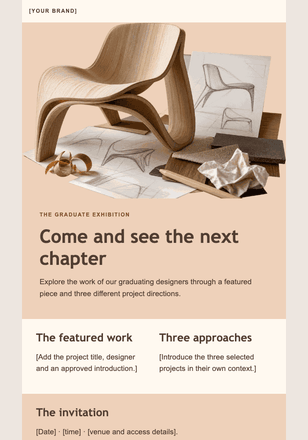 Ideas, ready to leave the studio email design preview