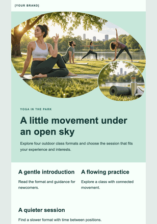 Meet us on the mat, outside email design preview