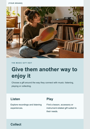 For the person who always has a song email design preview