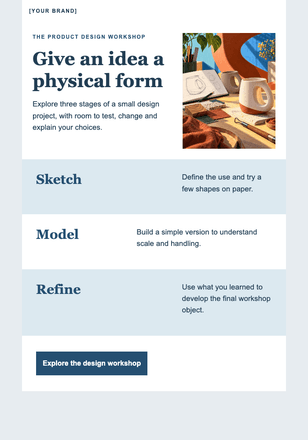 From a sketch to something you can hold email design preview