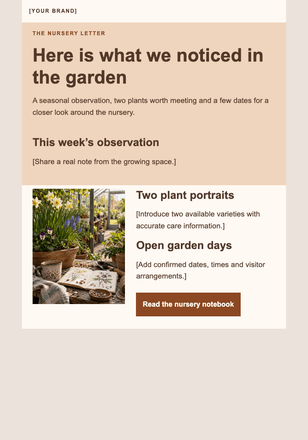 A week of growing things email design preview