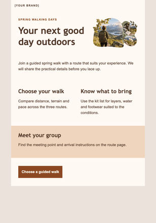 A fresh start on the trail email design preview