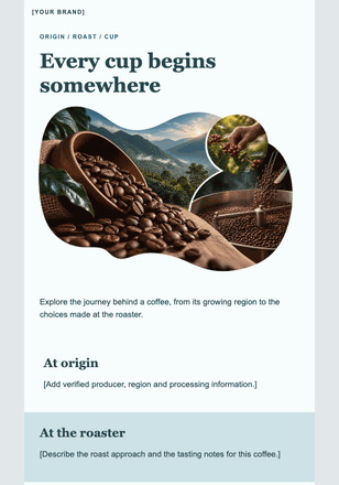A closer look at your coffee email design preview