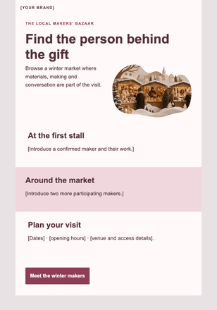 Handmade for the winter days email design preview