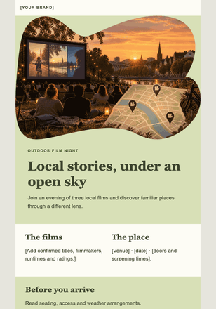 The city on the screen email design preview