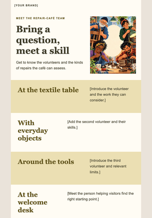 Four people who like fixing things email design preview