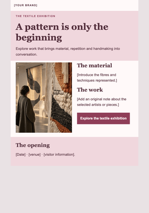 Stories in thread and texture email design preview