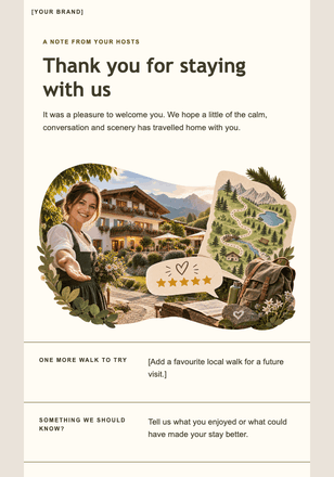 Until the next visit email design preview