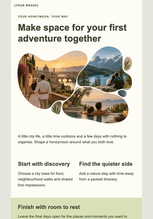 A journey for the two of you email design preview