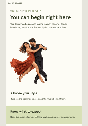 The first step is yours email design preview