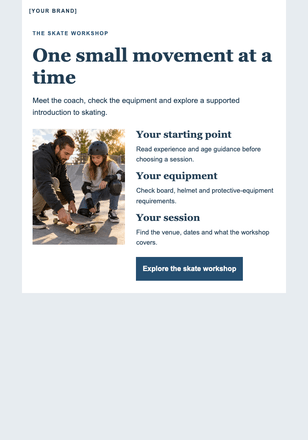 Find your feet on the board email design preview