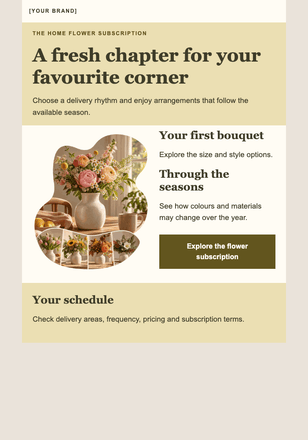 Flowers, in a rhythm that suits you email design preview