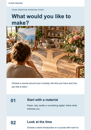 Find the course that fits email design preview