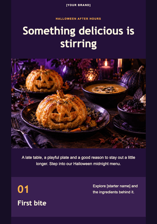 The midnight bite club email design preview