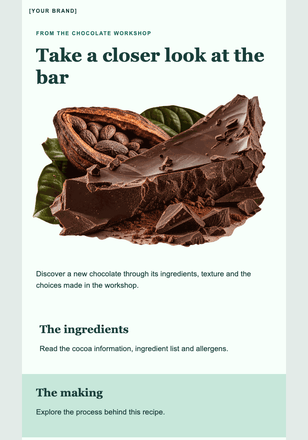 A new chapter in chocolate email design preview