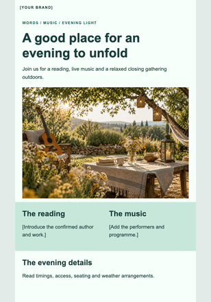 Stay in the garden a little longer email design preview