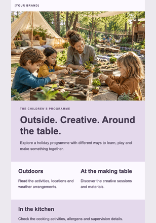 A holiday week with things to try email design preview