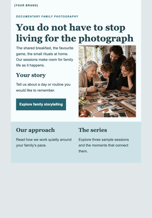The story in an ordinary day email design preview