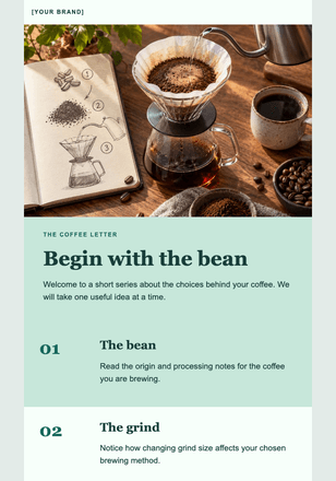 A better cup, one idea at a time email design preview
