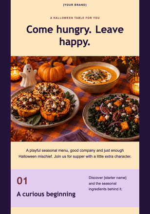 The not-so-frightful supper email design preview