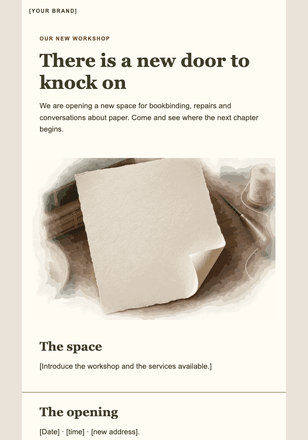 A new chapter for the bindery email design preview
