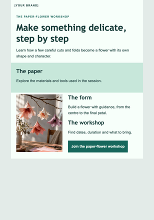 Flowers from a sheet of paper email design preview