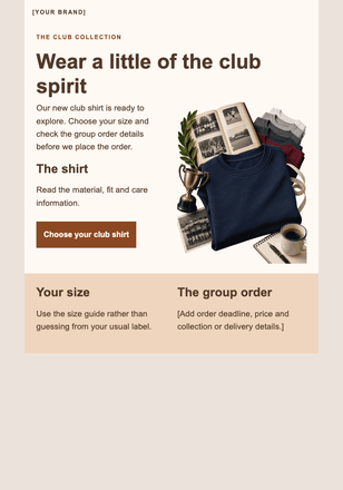 Made for our team days email design preview