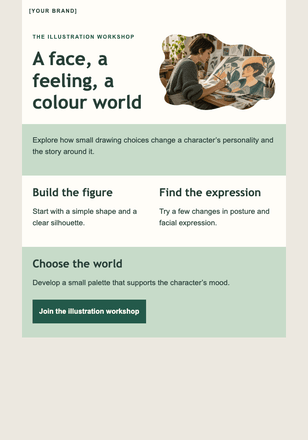 Give your character a little life email design preview