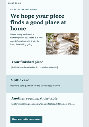 Thank you for making with us email design preview