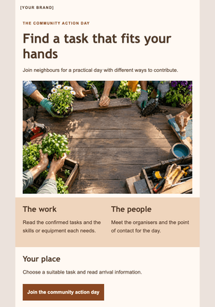 A day to do something together email design preview