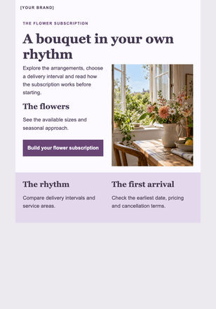 Choose a little fresh colour for home email design preview