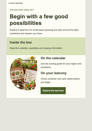 A growing season in a small box email design preview