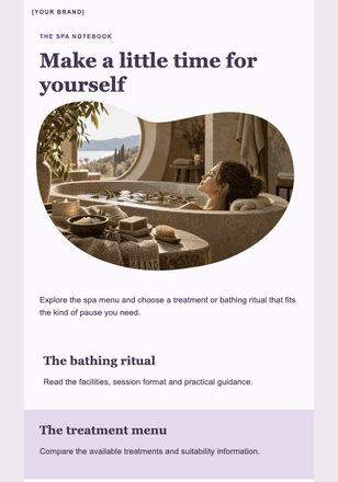 A quieter hour at the hotel email design preview