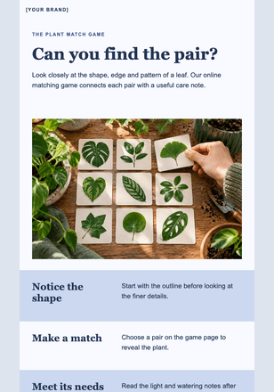 Leaf by leaf email design preview