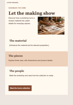 One material, a few good possibilities email design preview