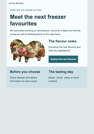 A scoop of something new email design preview