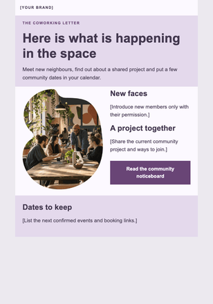 The month around our shared table email design preview