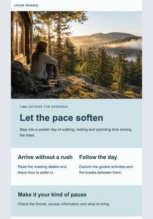 A day with the forest around you email design preview